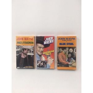 3 John Wayne New SEALED VHS Western Movies 1984 1985 Blue Steel Sagebrush Trail